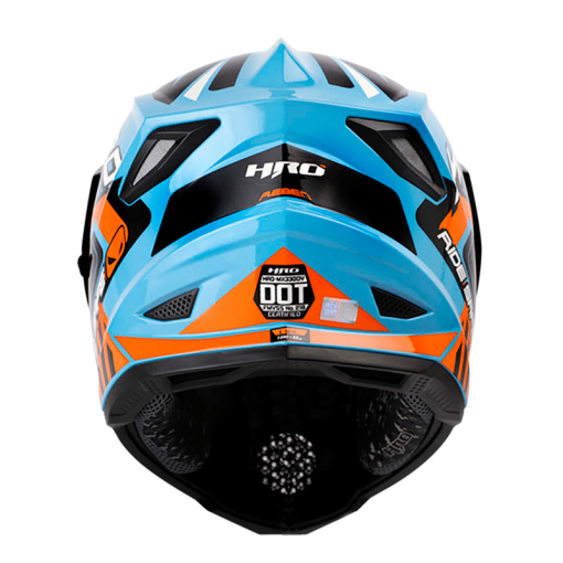 Casco Hro Mx330Dv Reben Azul Brillo Naranja - Image 2