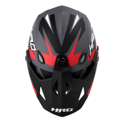 Casco Hro Mx330Dv Reben Gris Mate Rojo1 - Punto Llantas 2