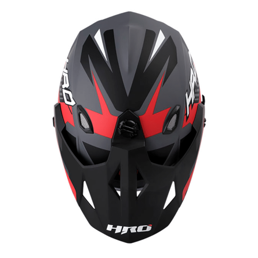 Casco Hro Mx330Dv Reben Gris Mate Rojo - Image 3