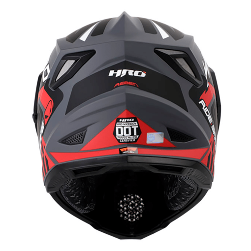 Casco Hro Mx330Dv Reben Gris Mate Rojo - Image 2