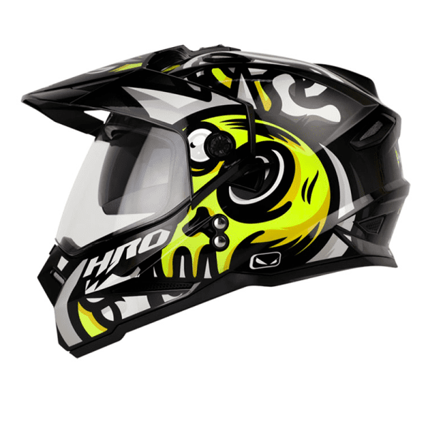 Casco Hro Mx330Dv Zeta Negro Brillo Amarillo1 - Punto Llantas 1