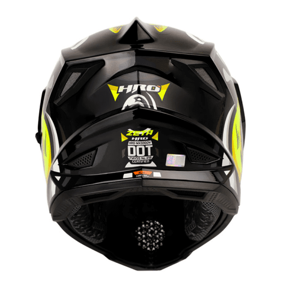 Casco Hro Mx330Dv Zeta Negro Brillo Amarillo2 - Punto Llantas 2