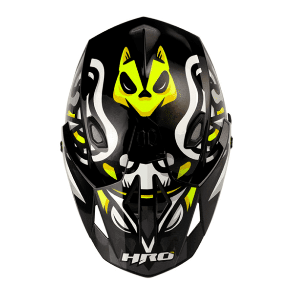 Casco Hro Mx330Dv Zeta Negro Brillo Amarillo3 - Punto Llantas 3