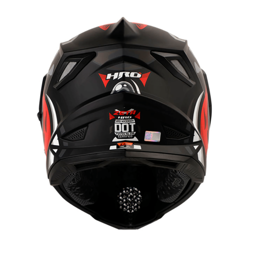 Casco Hro Mx330Dv Zeta Negro Mate Rojo - Image 2