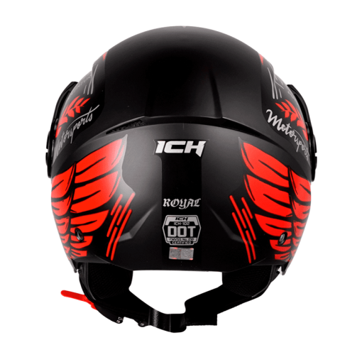 Casco Ich 102 Royal Negro Mate Rojo - Image 2