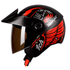 Casco Ich 102 Royal Negro Mate Rojo3 - Punto Llantas 8
