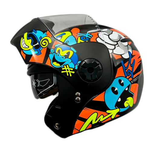 Casco Ich 3110S (Niñ@s) Tolstoy Negro Mate Naranja