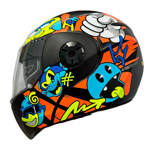 Casco Ich 3110S (Niñ@s) Tolstoy Negro Mate Naranja - Image 2