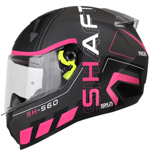 Casco Shaft 560 Import Negro Mate Fucsia