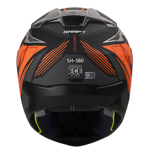 Casco Shaft 560 Zunder Negro Mate Naranja - Image 2