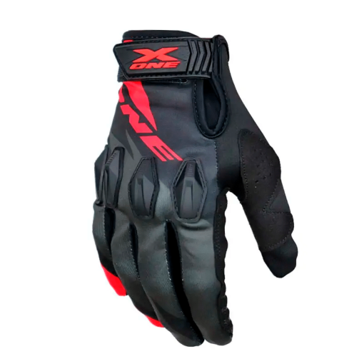 Guantes X_One X-10 Rider Rojo Gris