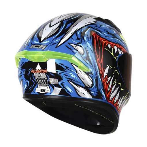 Casco Ich 503Sp Edicion Especial Alligator Azul Mate Naranja - Image 4