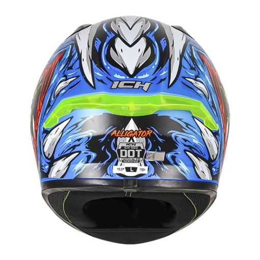 Casco Ich 503Sp Edicion Especial Alligator Azul Mate Naranja - Image 2