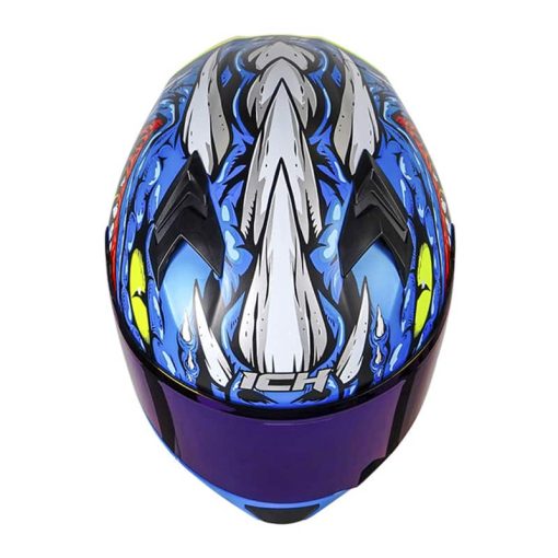 Casco Ich 503Sp Edicion Especial Alligator Azul Mate Naranja - Image 3
