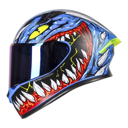 Casco Ich 503Sp Edicion Especial Alligator Azul Mate Naranja