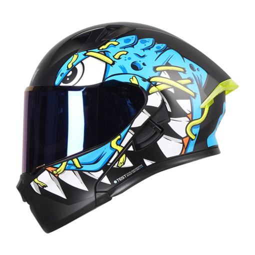 Casco Ich 3120Dv Dinopet Negro Mate Azul - Image 2