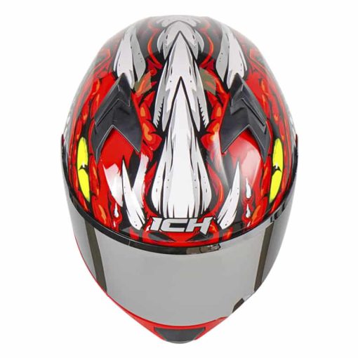 Casco Ich 503Sp Edicion Especial Alligator Rojo Brillo Gris - Image 3