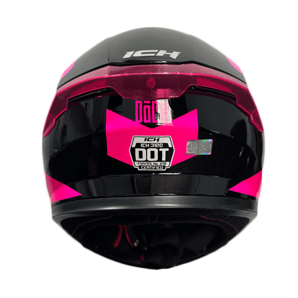 Casco Ich 3120Dv Dock Negro Brillo Fucsia1 - Punto Llantas 3