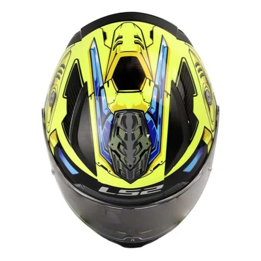 Casco Ls2 353 Robot Amarillo Brillo Gris + Pinlock Antiempañante - Image 2