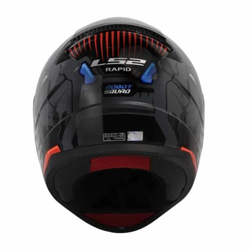 Casco Ls2 353 Robot Gris Brillo Rojo + Pinlock Antiempañante - Image 3
