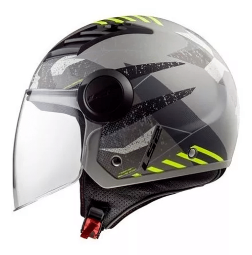 Casco Ls2 562 Airflow Camo Gris Mate Amarillo