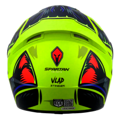 Casco Spartan Stinger Vladprint Amarillo Mate1 - Punto Llantas 2