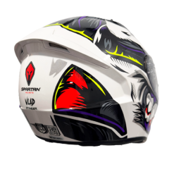 Casco Spartan Stinger Vladprint Blanco Brillo 001 - Punto Llantas 3