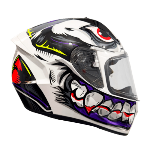Casco Spartan Stinger Vladprint Blanco Brillo - Image 2