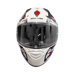 Casco Spartan Stinger Vladprint Blanco Brillo5 - Punto Llantas 2
