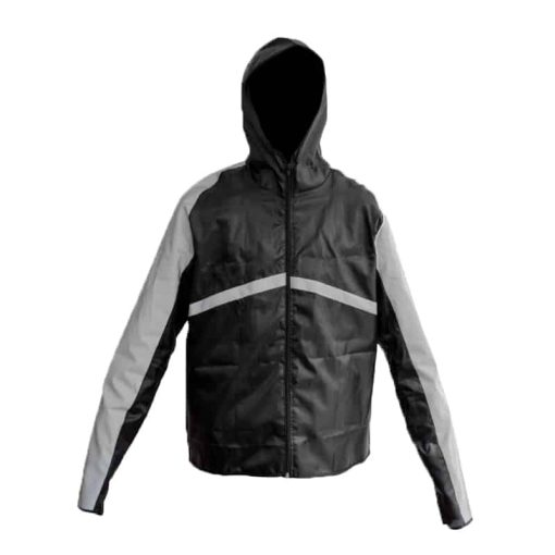 Chaqueta Dfr Cortaviento Light Manga Reflectiva Negra