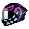 Casco Ich 503Sp Crazy Kartoon Negro Mate Morado3 - Punto Llantas 1