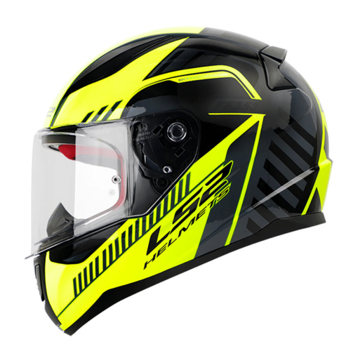 Casco Ls2 353 Destrip Negro Brillo Amarillo