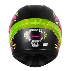 Casco Ich 501Sp Strikes Negro Mate Fucsia 3