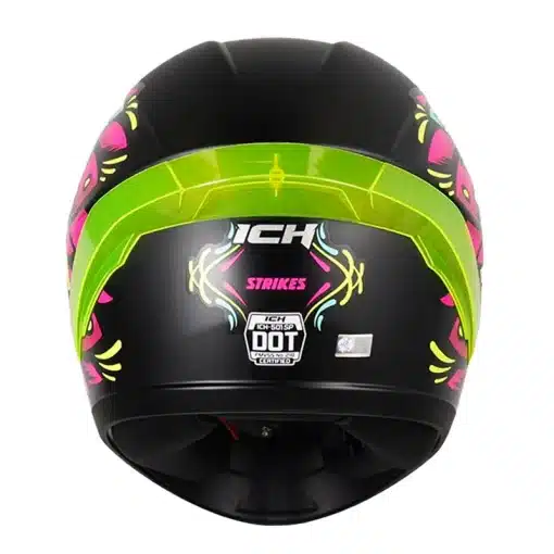 Casco Ich 501Sp Strikes Negro Mate Fucsia 3