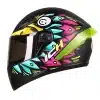 Casco Ich 501Sp Strikes Negro Mate Fucsia
