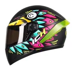 Casco Ich 501Sp Strikes Negro Mate Fucsia