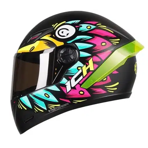 Casco Ich 501Sp Strikes Negro Mate Fucsia