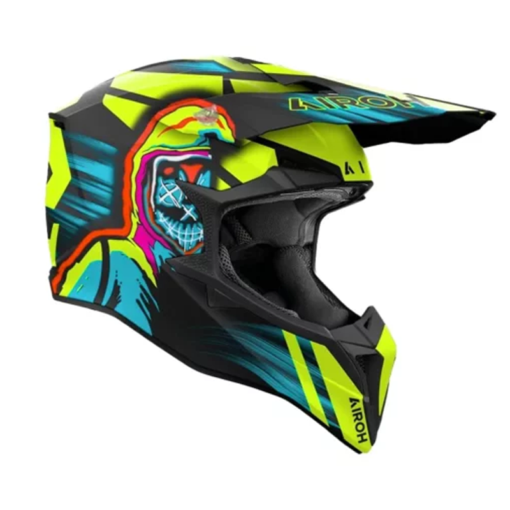 Casco Airoh Wraaap Cyber Amarillo 1