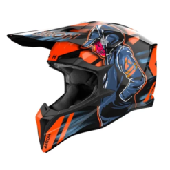 Casco Airoh Wraaap Cyber Naranja 1