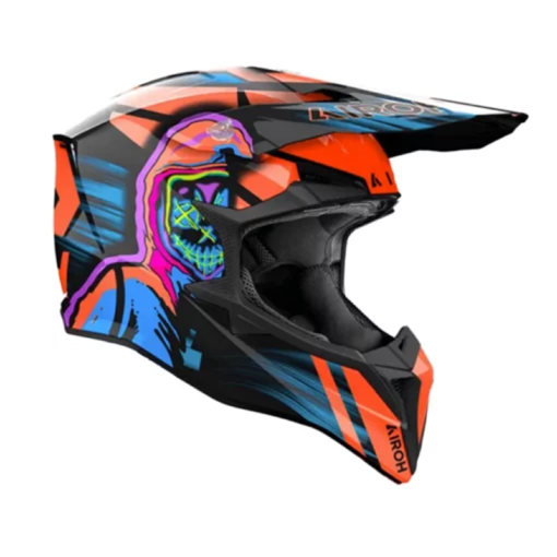 Casco Airoh Wraaap Cyber Naranja 1
