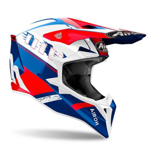 Casco Airoh Wraaap Feel Azul Rojo 2
