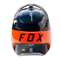 Casco Fox V1 Toxsyk Negro Naranja Azul 1