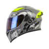 Casco Hro 3400Dv Evo Yeah Nardo Gris Visor Iridium Azul