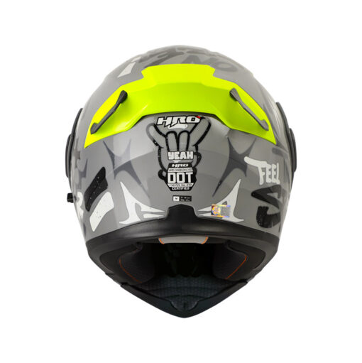 Casco Hro 3400Dv Evo Yeah Nardo Gris Visor Iridium Azul 3