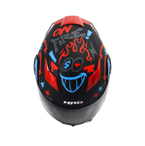 Casco Hro 3400Dv Evo Yeah Negro Rojo 1