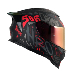 Casco Hro 506Sp Champion Negro Rojo 1