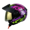 Casco Ich 102 Soy_Parte De La Manada Morado Visor Iridium Dorado 1