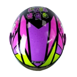 Casco Ich 102 Soy_Parte De La Manada Morado Visor Iridium Dorado 3