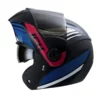 Casco Ich 3110 Blitz Negro Azul Visor Random 1