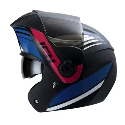 Casco Ich 3110 Blitz Negro Azul Visor Random 1